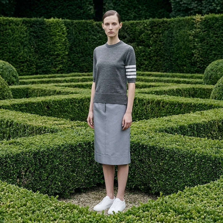 Jersey Stitch Short Sleeve Tee | Thom Browne | Club21 - lifestyle