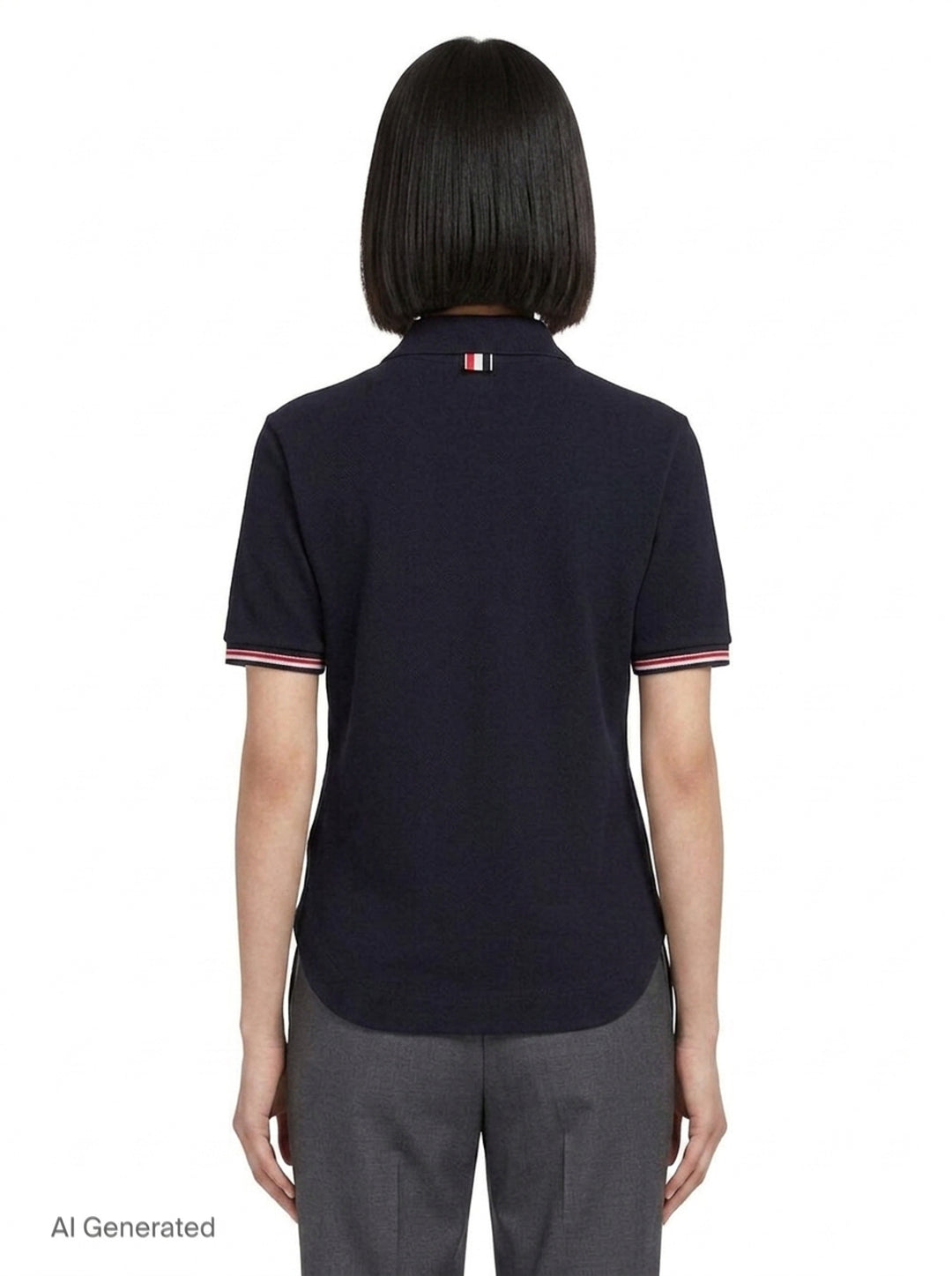 Keyhole RWB Tipping Polo | Thom Browne | Club21 - back