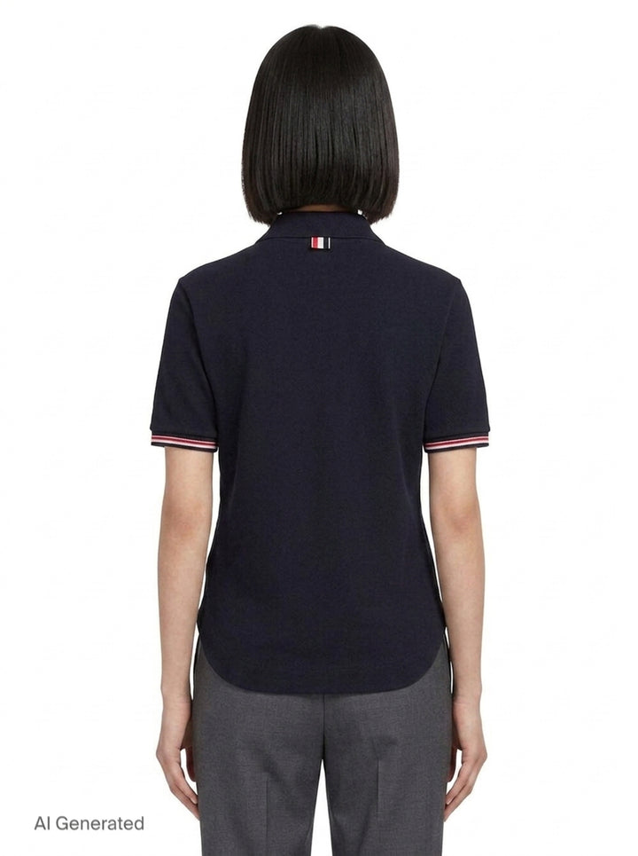 Keyhole RWB Tipping Polo | Thom Browne | Club21 - back