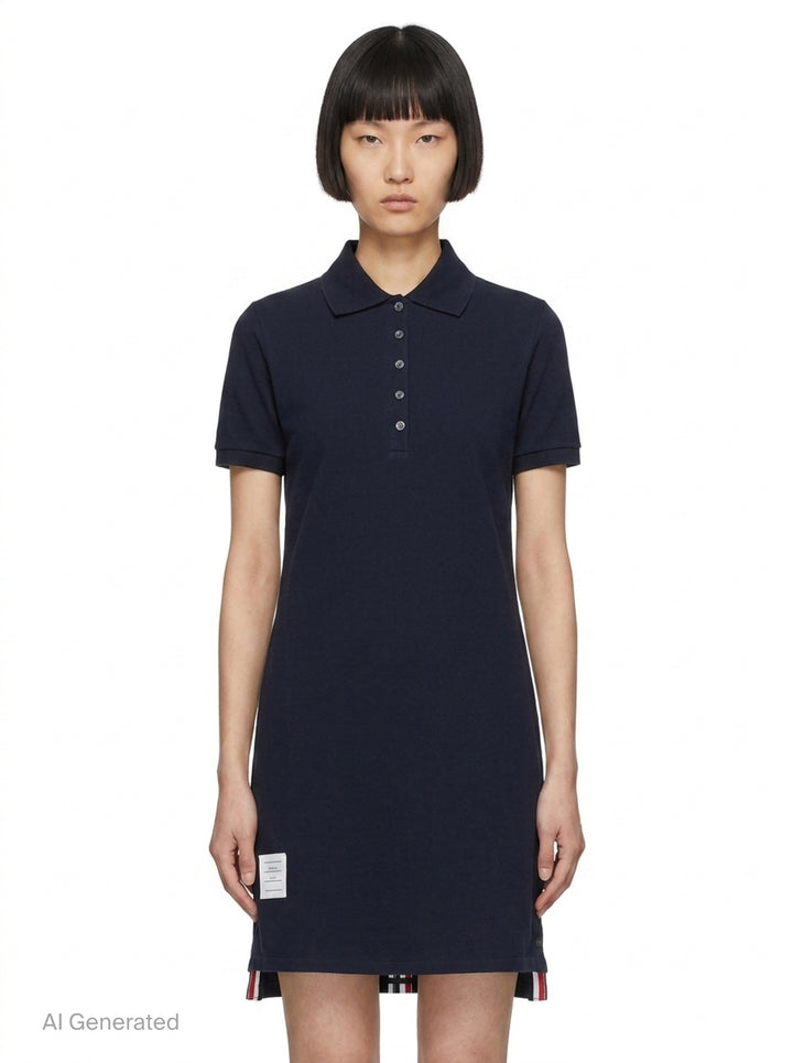 Knee-Length Polo Dress | Thom Browne | Club21 - front