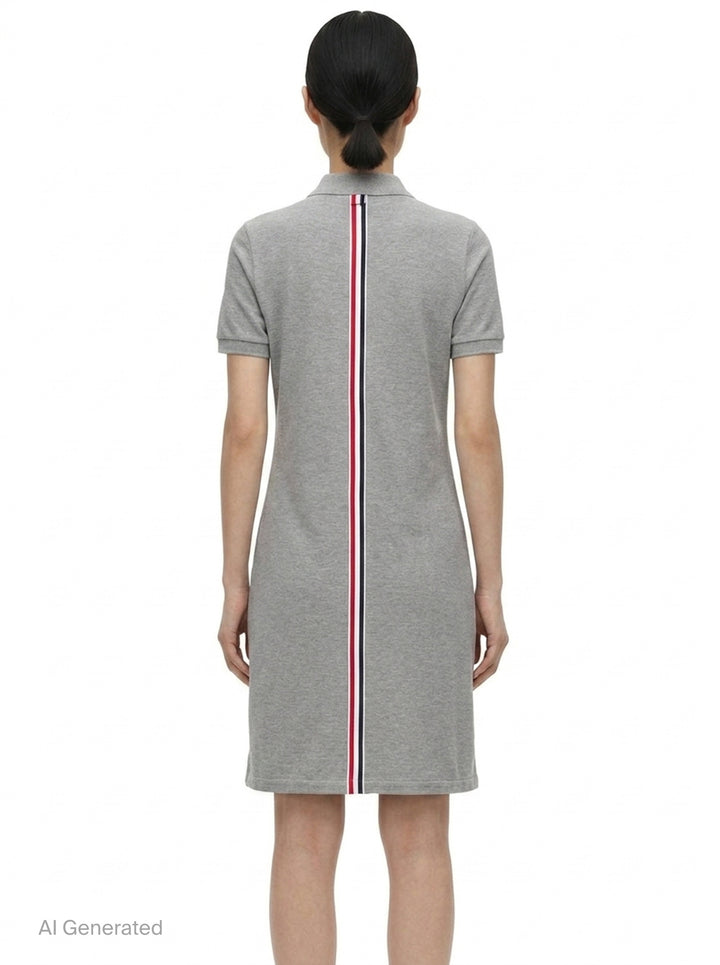 Knee-Length Polo Dress | Thom Browne | Club21 - back