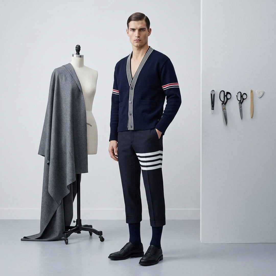 Lobster Jersey Stitch V-Neck Cardigan | Thom Browne | Club21 - lifestyle