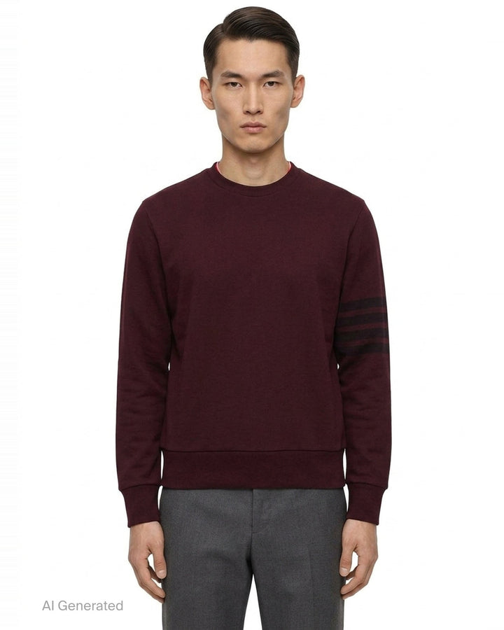 Long Sleeve Crewneck Sweatshirt | Thom Browne | Club21 - front