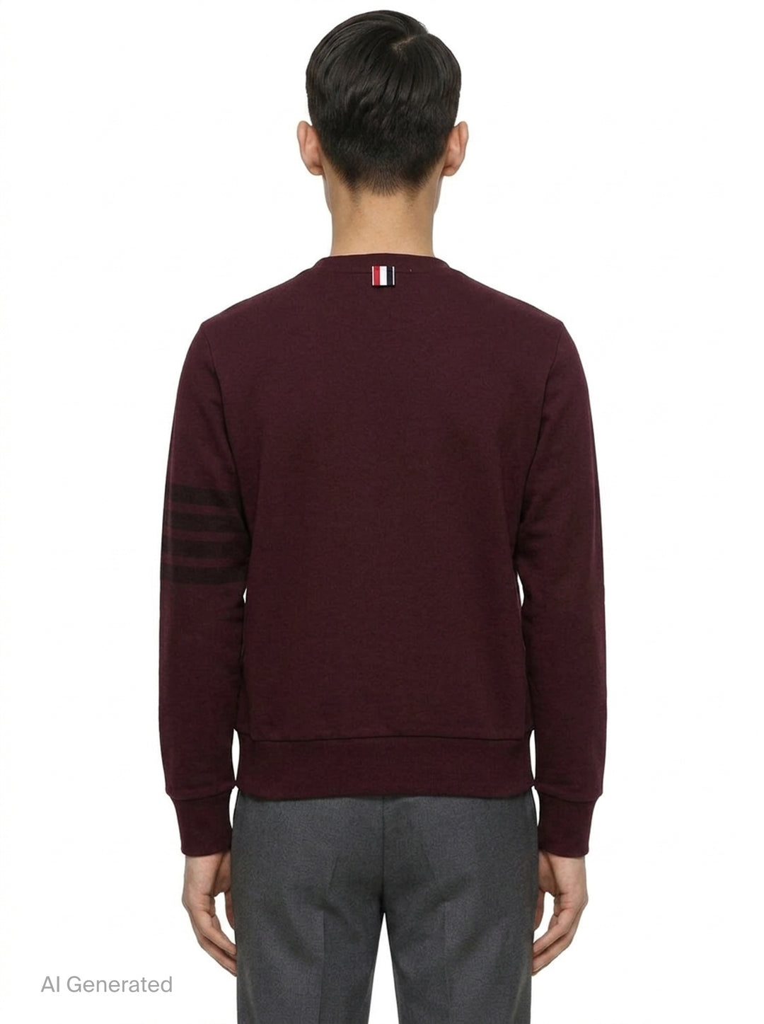 Long Sleeve Crewneck Sweatshirt | Thom Browne | Club21 - back