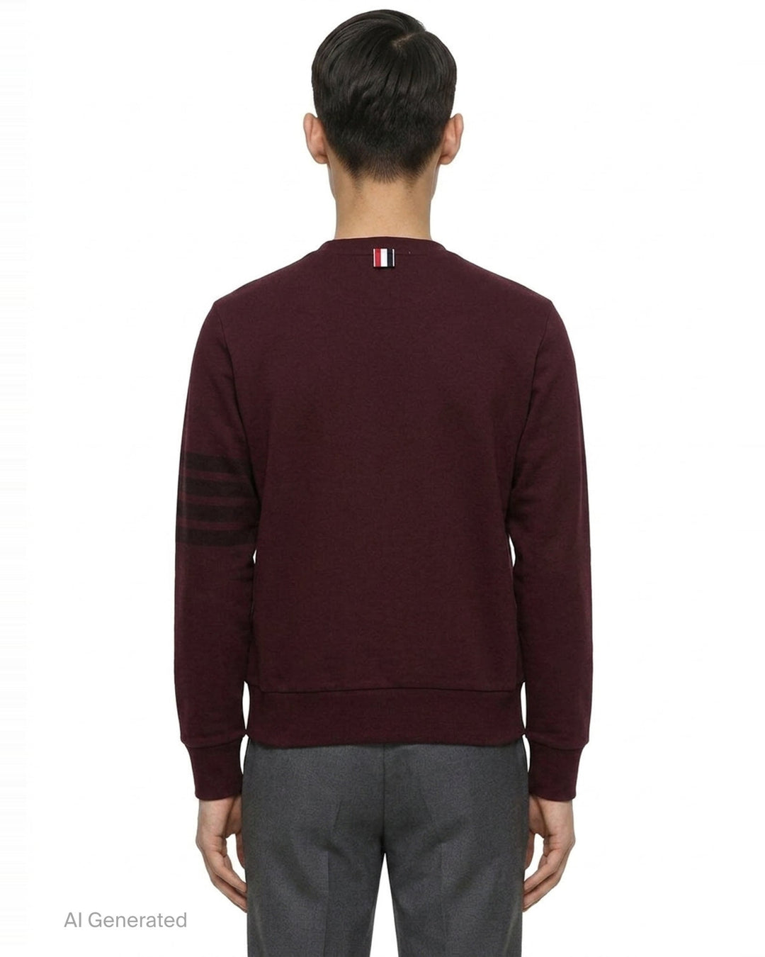 Long Sleeve Crewneck Sweatshirt | Thom Browne | Club21 - back