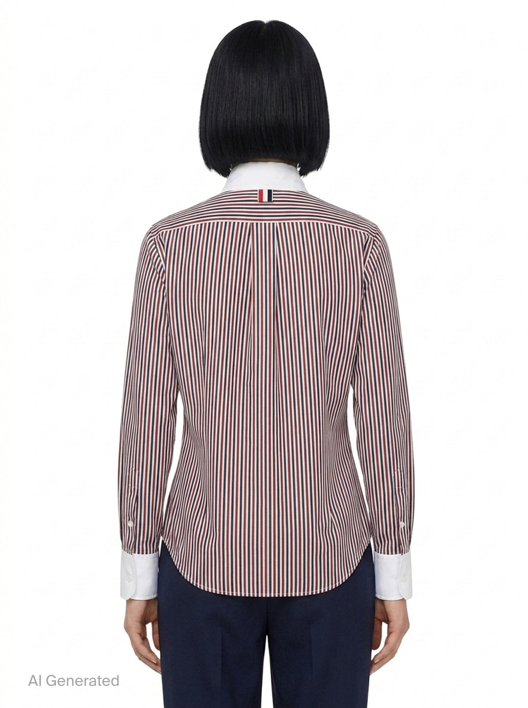 Long Sleeve Detachable Collar Shirt | Thom Browne | Club21 - back
