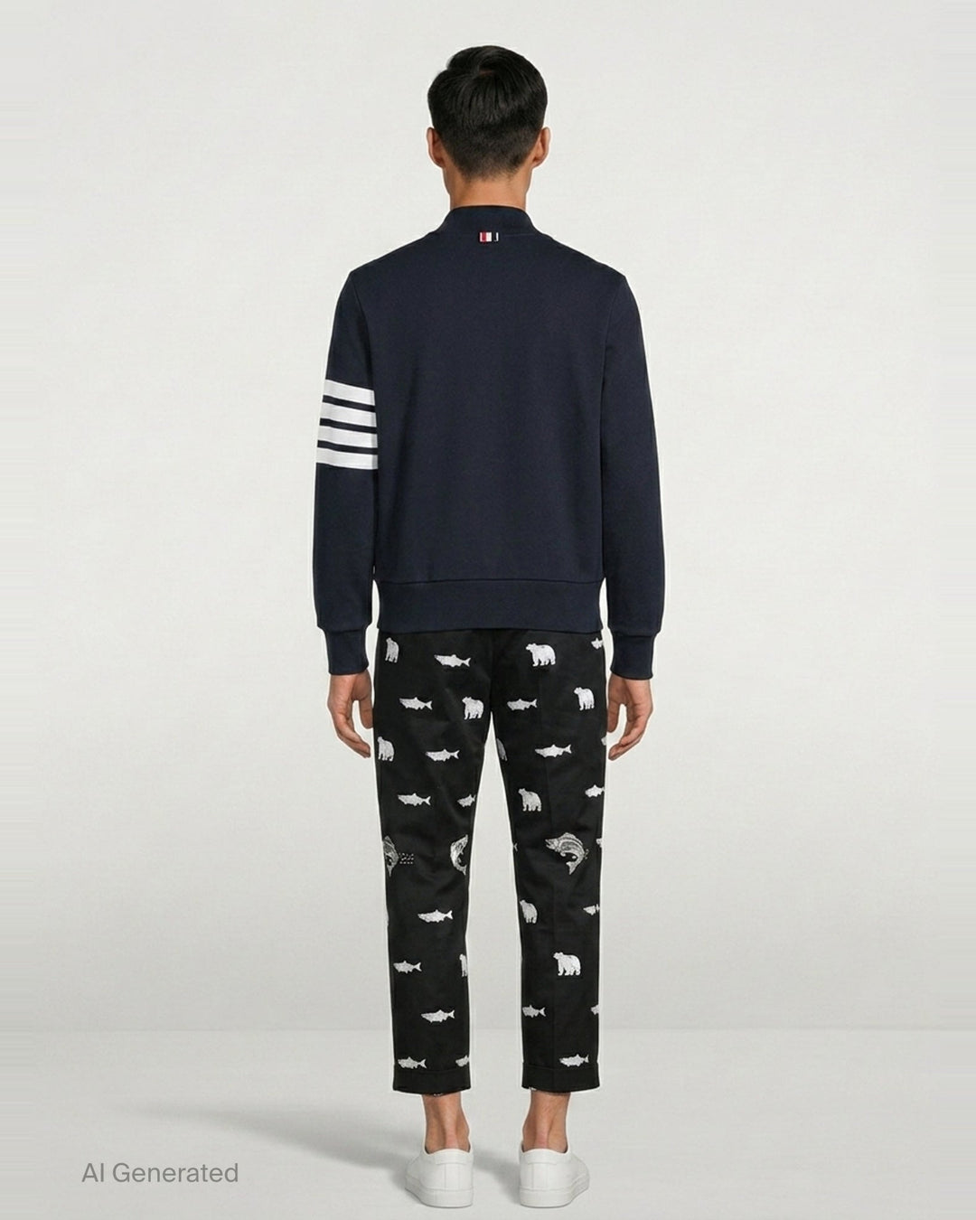 Loopback 4-Bar Bomber | Thom Browne | Club21 - back