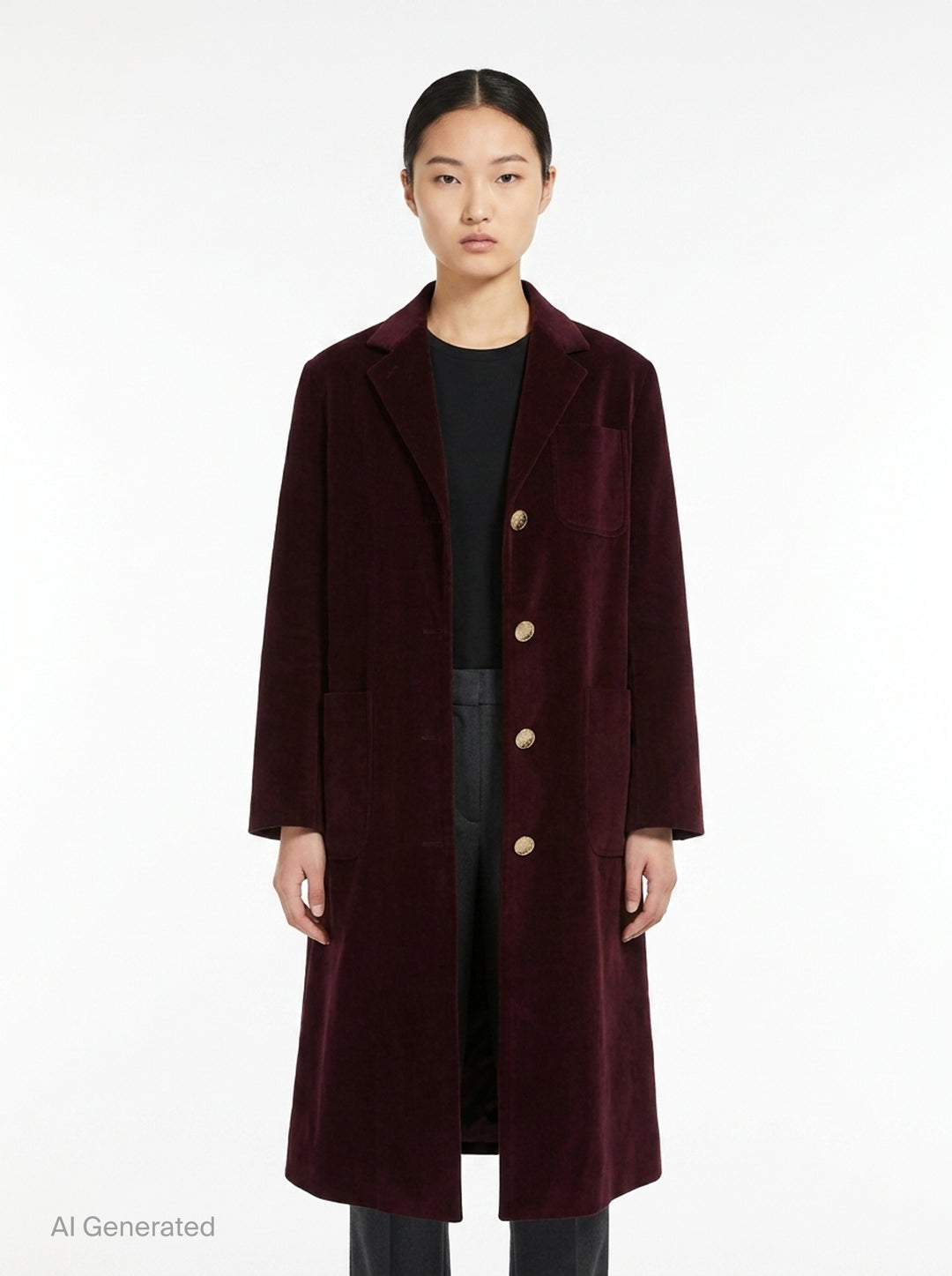 Low Break Patch Pocket Bell Sleeve Coat | Thom Browne | Club21 - front