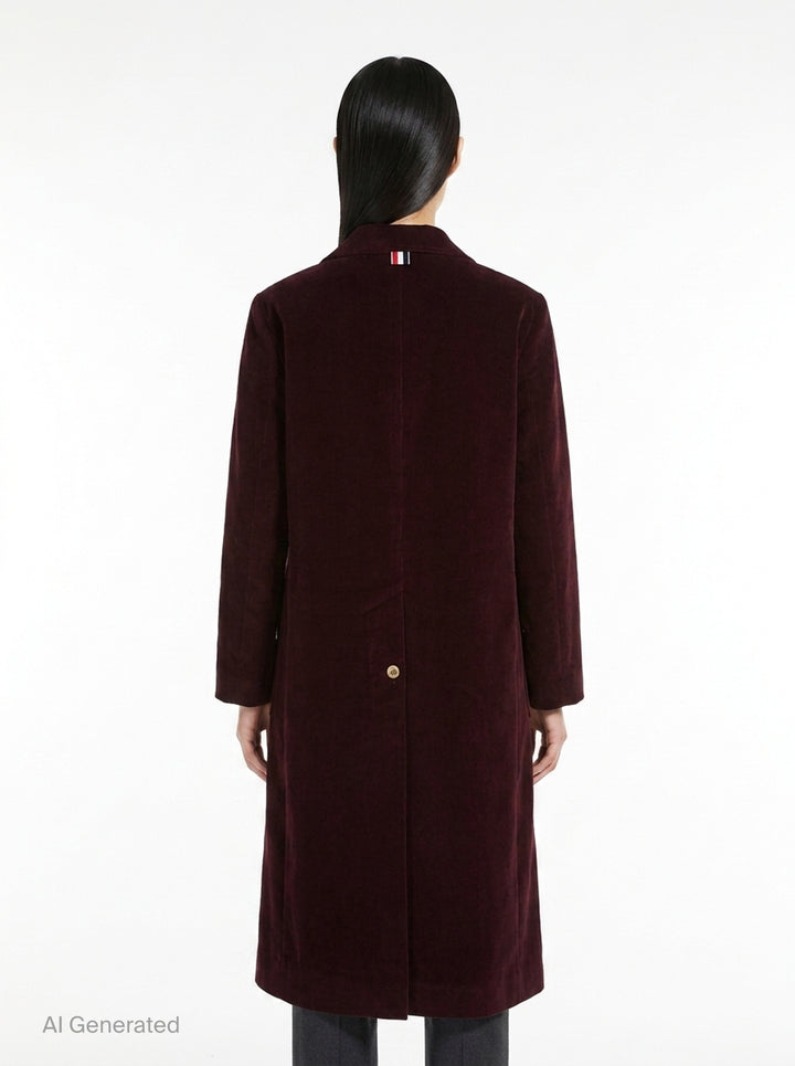 Low Break Patch Pocket Bell Sleeve Coat | Thom Browne | Club21 - back
