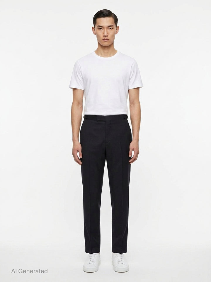 Low Rise Skinny Side Tab Trousers | Thom Browne | Club21 - front