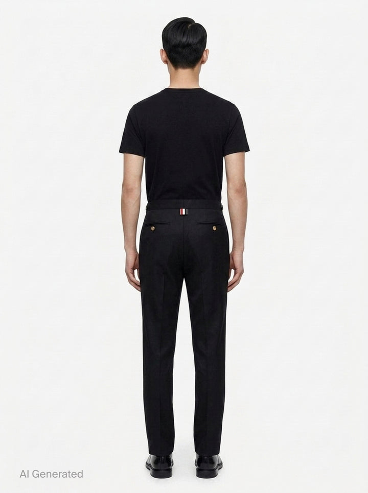 Low Rise Slim Trousers | Thom Browne | Club21 - back