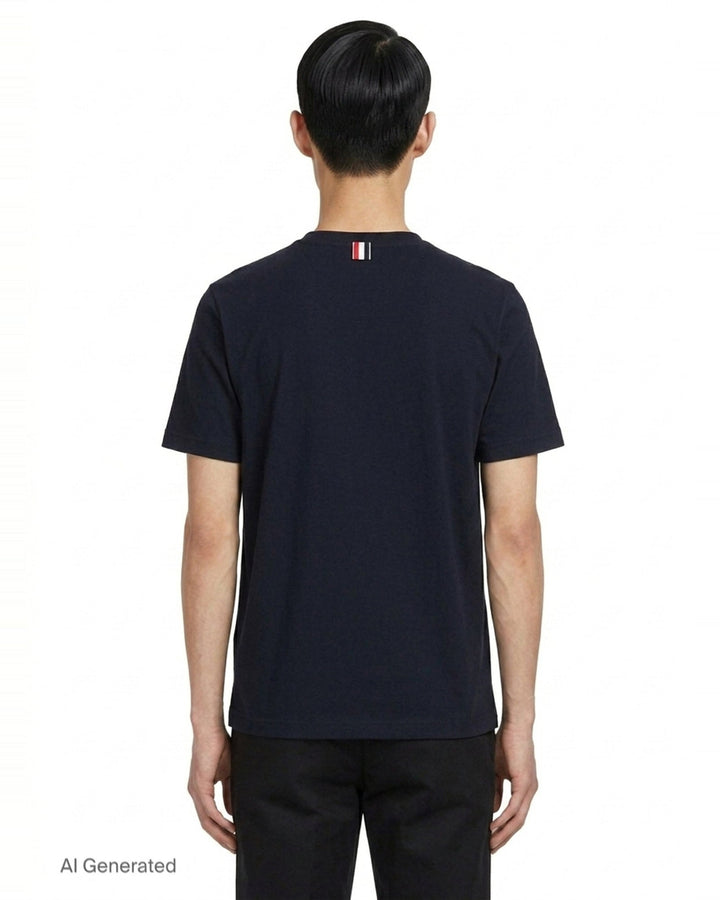 Medium Weight Diagonal Stripe Tee | Thom Browne | Club21 - back