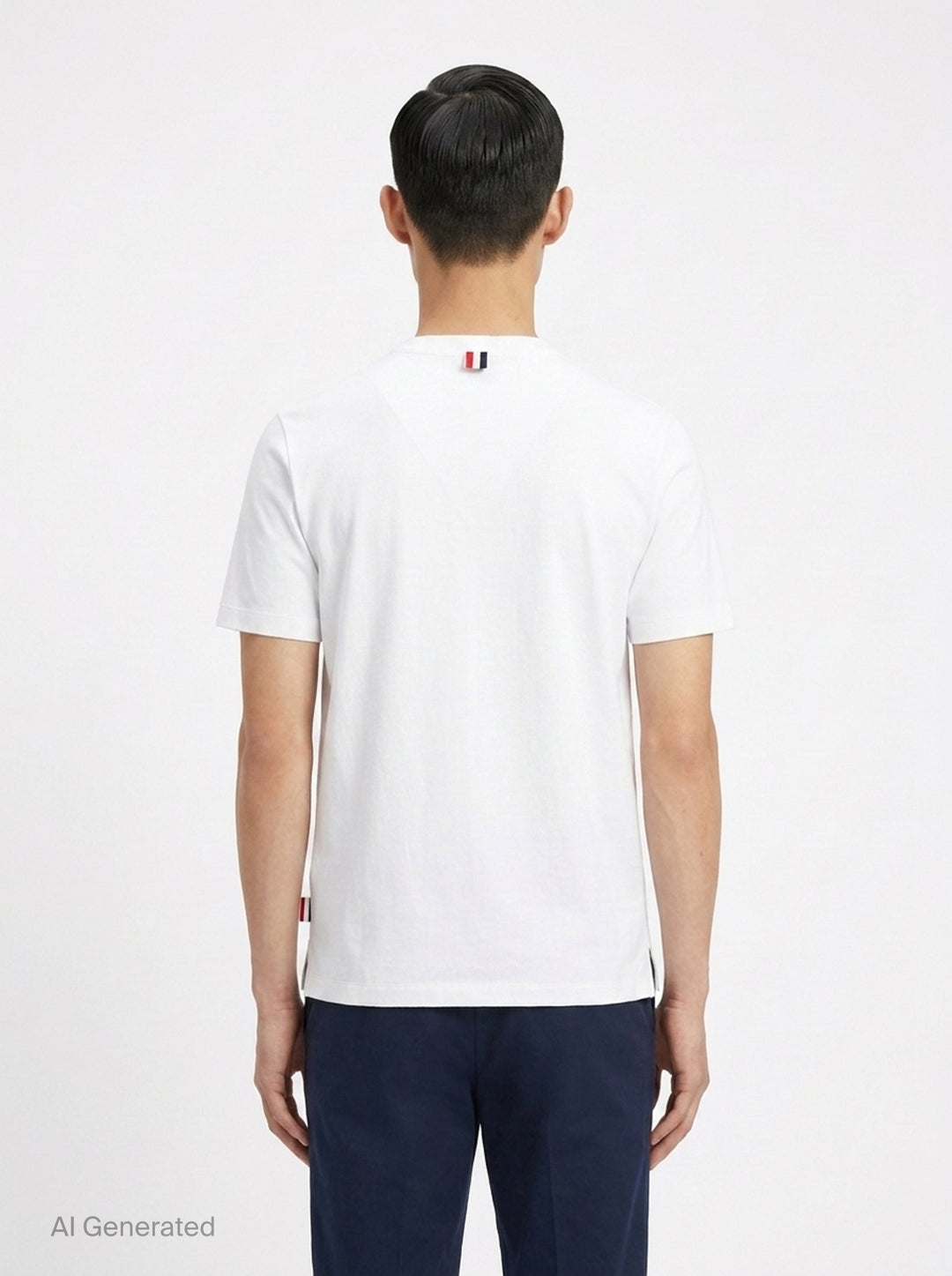 Medium Weight Diagonal Stripe Tee | Thom Browne | Club21 - back