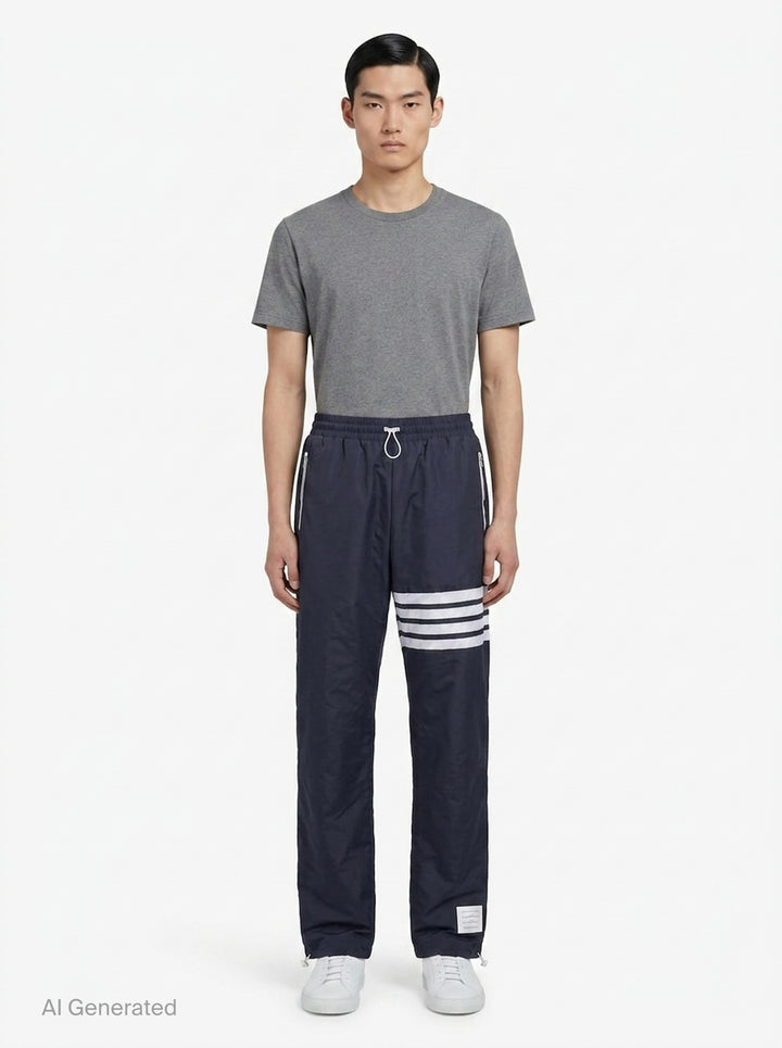 Mesh 4-Bar Track Pants | Thom Browne | Club21 - front