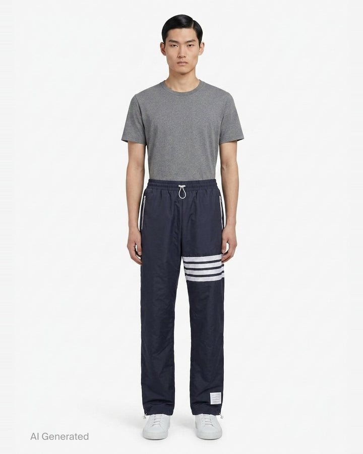 Mesh 4-Bar Track Pants | Thom Browne | Club21 - front