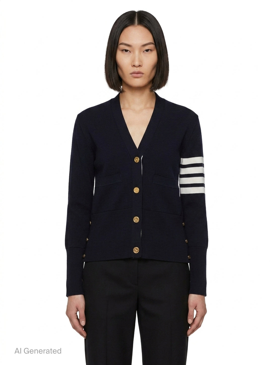Milano Stitch Cardigan | Thom Browne | Club21 - front