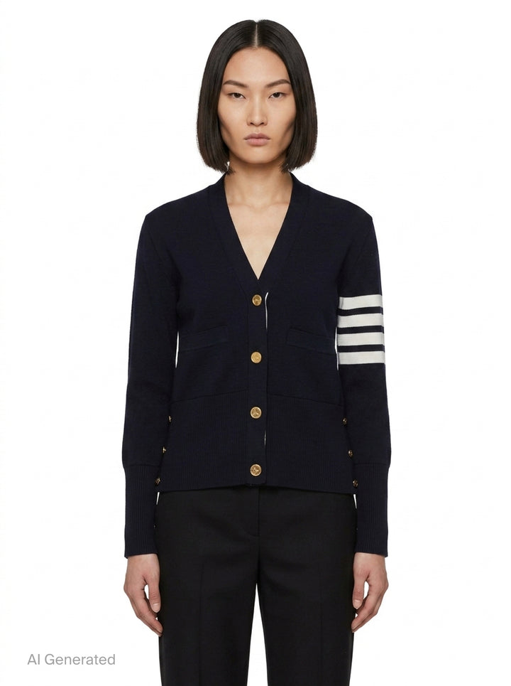 Milano Stitch Cardigan | Thom Browne | Club21 - front