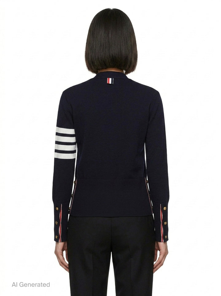 Milano Stitch Cardigan | Thom Browne | Club21 - back