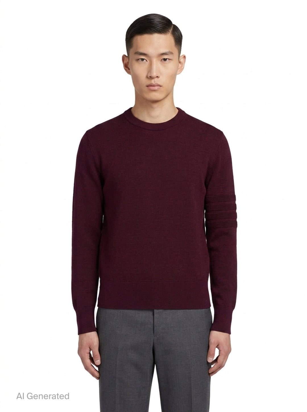 Milano Stitch Crew Neck Pullover | Thom Browne | Club21 - front