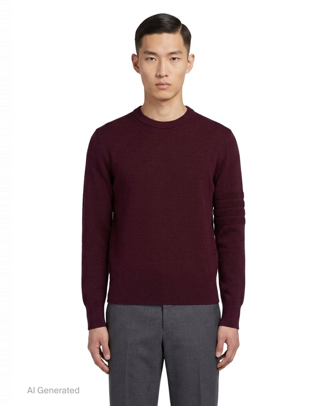Milano Stitch Crew Neck Pullover | Thom Browne | Club21 - front