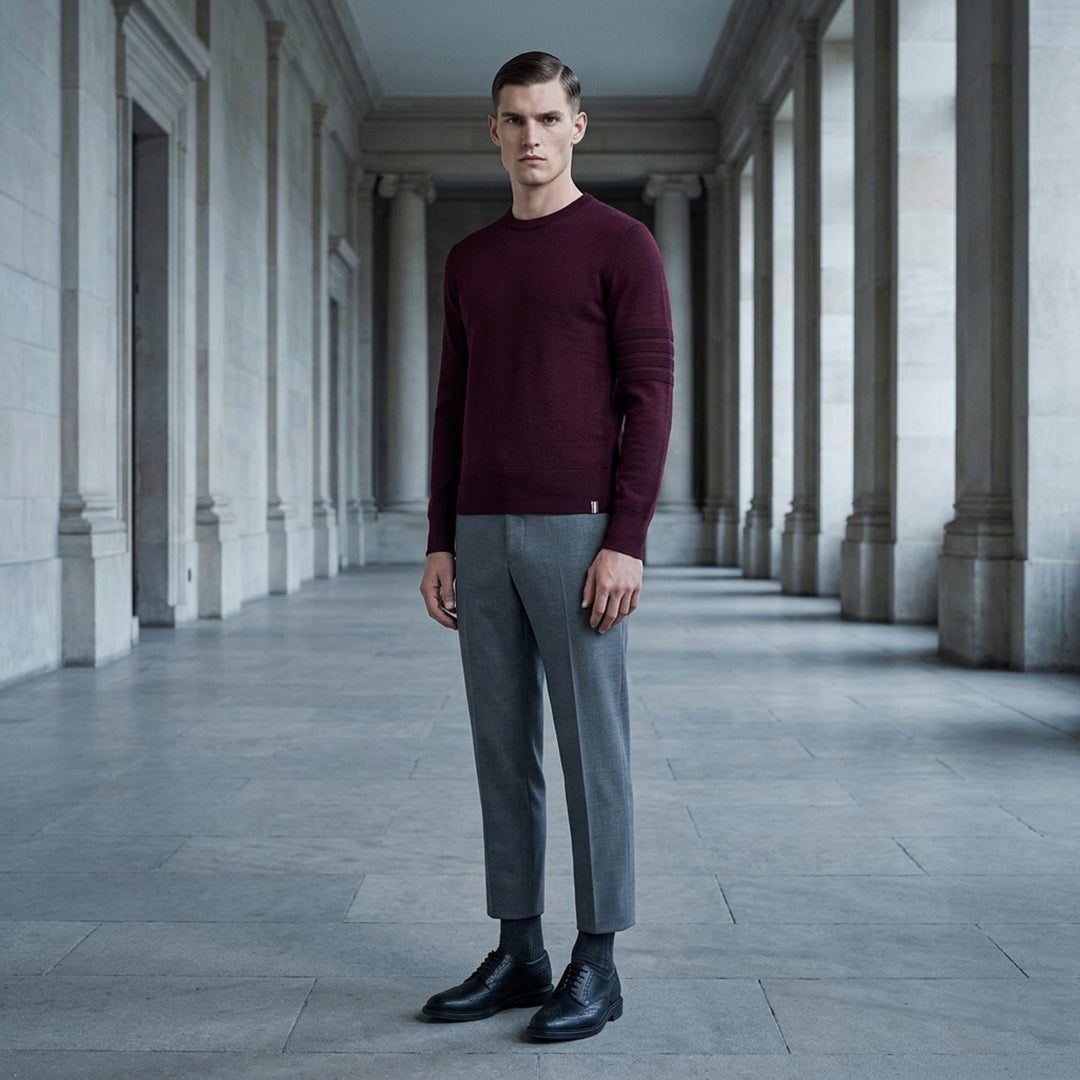 Milano Stitch Crew Neck Pullover | Thom Browne | Club21 - lifestyle