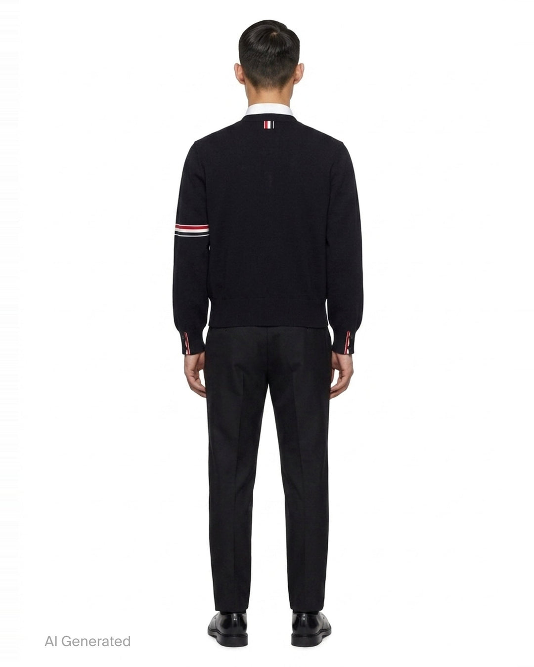 Milano Stitch V-Neck Cardigan | Thom Browne | Club21 - back