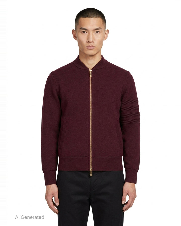 Milano Stitch Zip Up Bomber | Thom Browne | Club21 - front