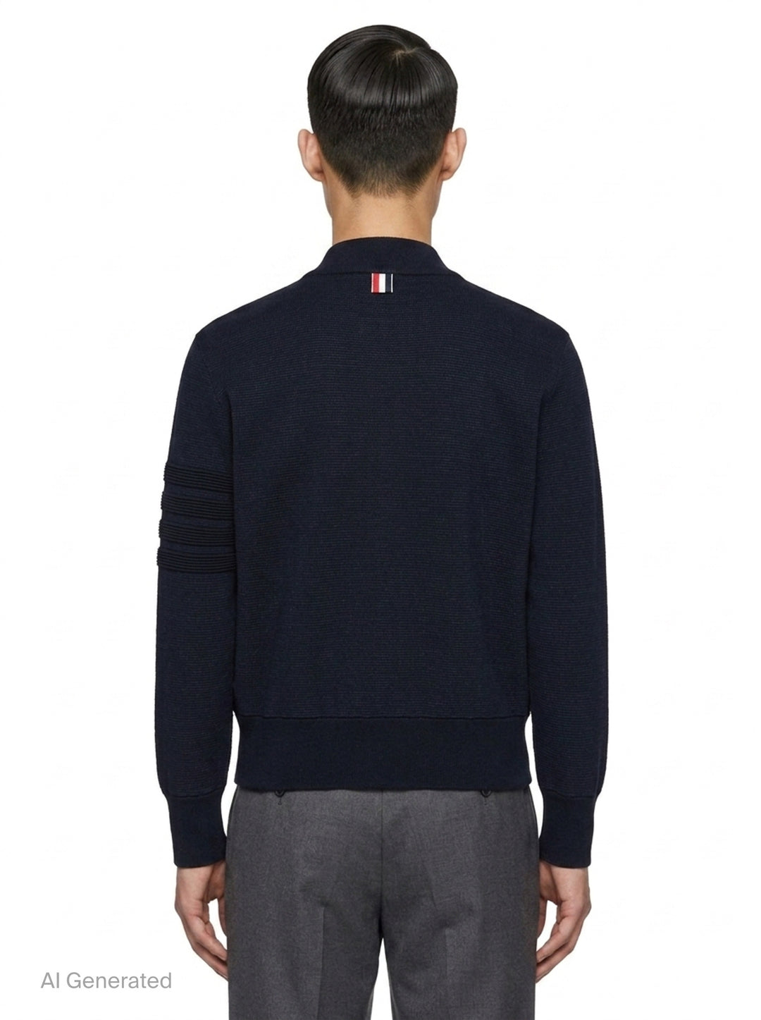 Milano Stitch Zip Up Bomber | Thom Browne | Club21 - back