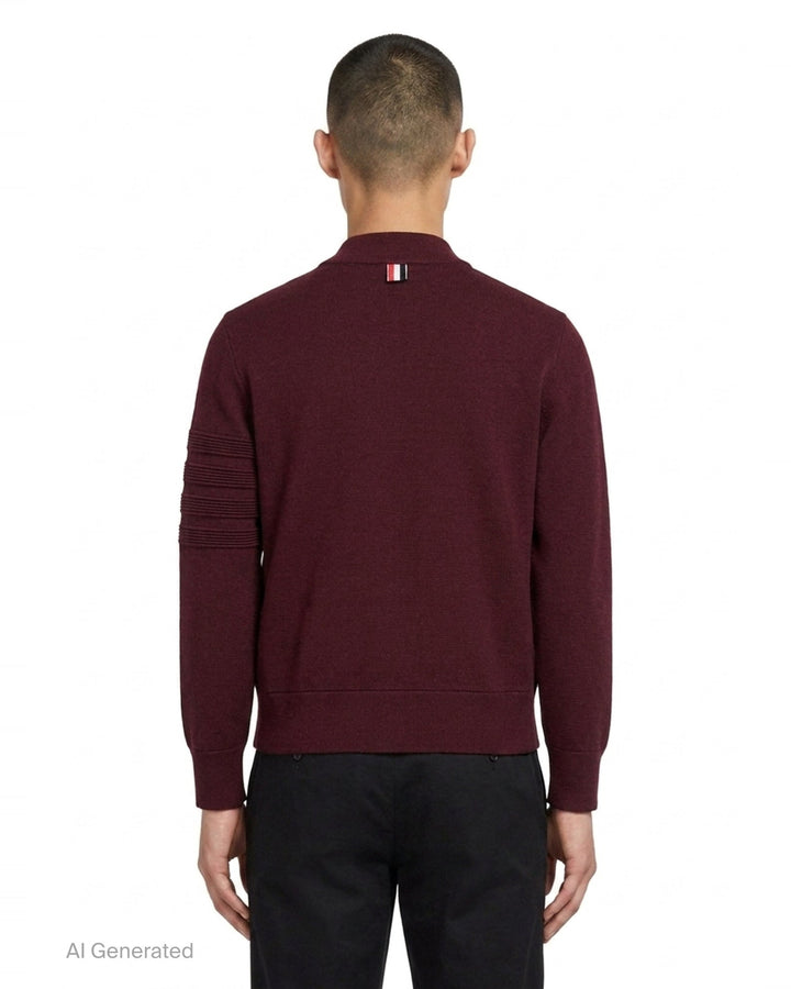 Milano Stitch Zip Up Bomber | Thom Browne | Club21 - back