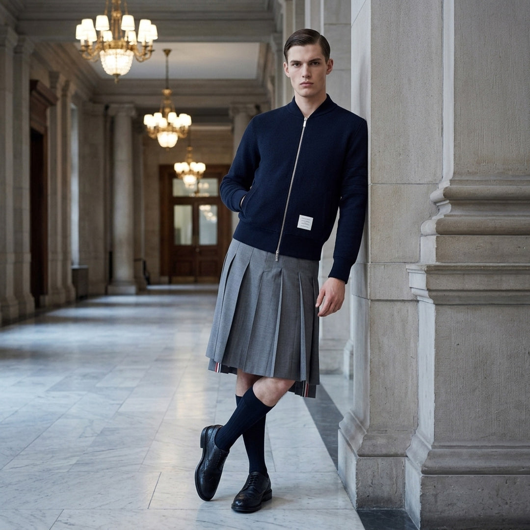 Milano Stitch Zip Up Bomber | Thom Browne | Club21 - lifestyle