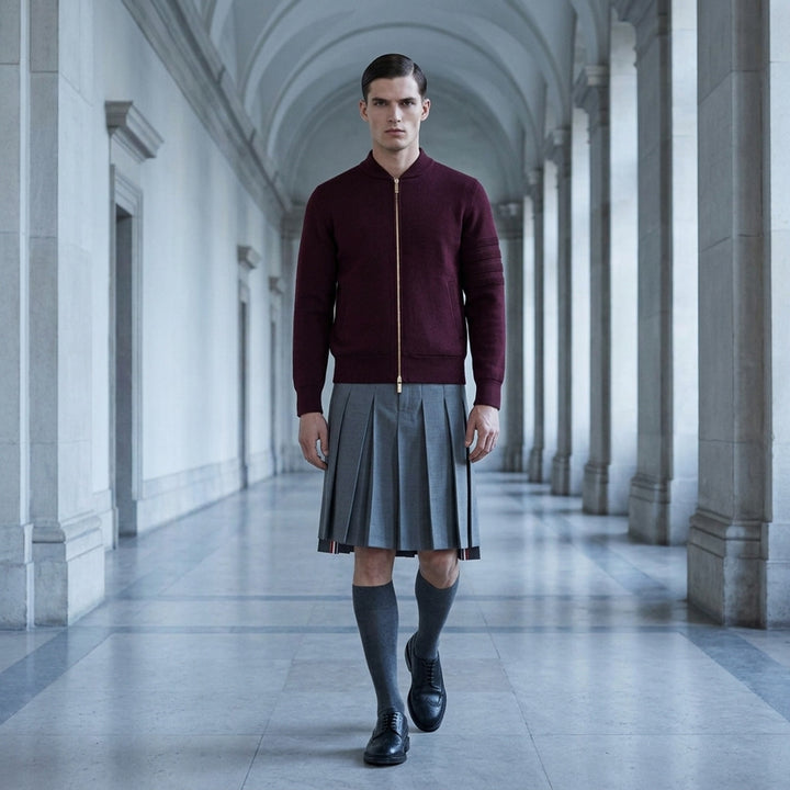 Milano Stitch Zip Up Bomber | Thom Browne | Club21 - lifestyle