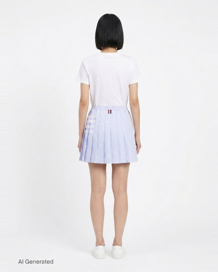 Mini Drawstring Pleated Skirt | Thom Browne | Club21 - back