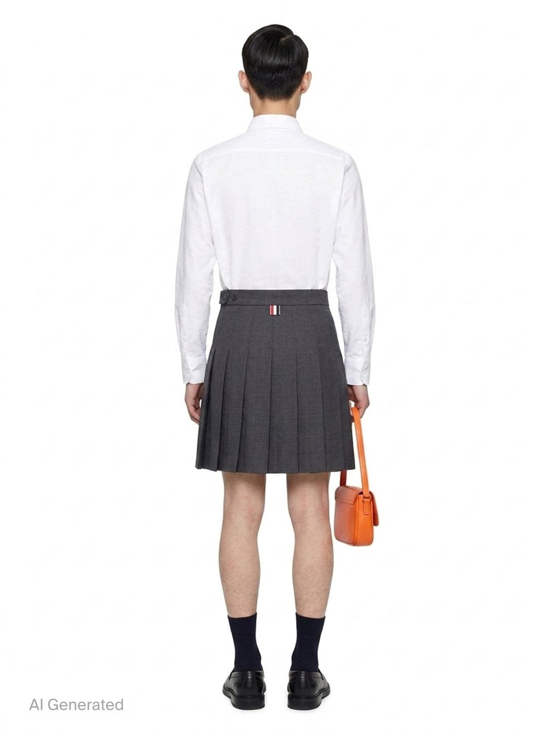 Mini Dropped Back Pleated Skirt | Thom Browne | Club21 - back