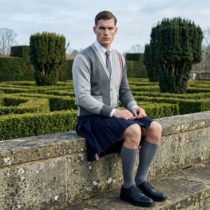Mini Dropped Back Pleated Skirt | Thom Browne | Club21 - lifestyle