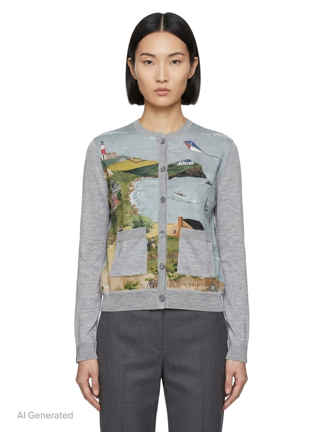 Nantucket Scenic Cardigan | Thom Browne | Club21 - front