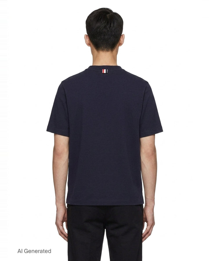 Oversized Colorblock Pocket Tee | Thom Browne | Club21 - back