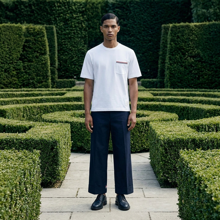 Oversized Short Sleeve Pocket Tee | Thom Browne | Club21 - lifestyle
