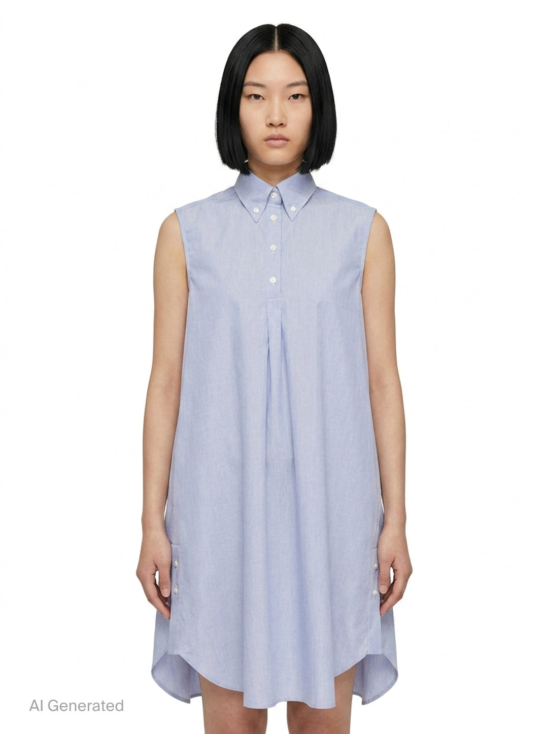 Oversized Sleeveless Shirt Dress | Thom Browne | Club21 - front