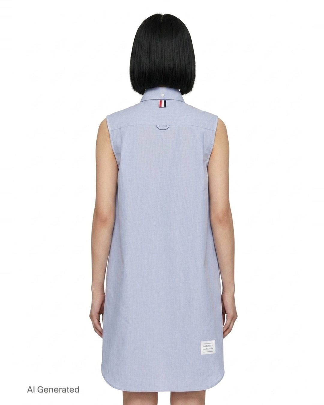 Oversized Sleeveless Shirt Dress | Thom Browne | Club21 - back