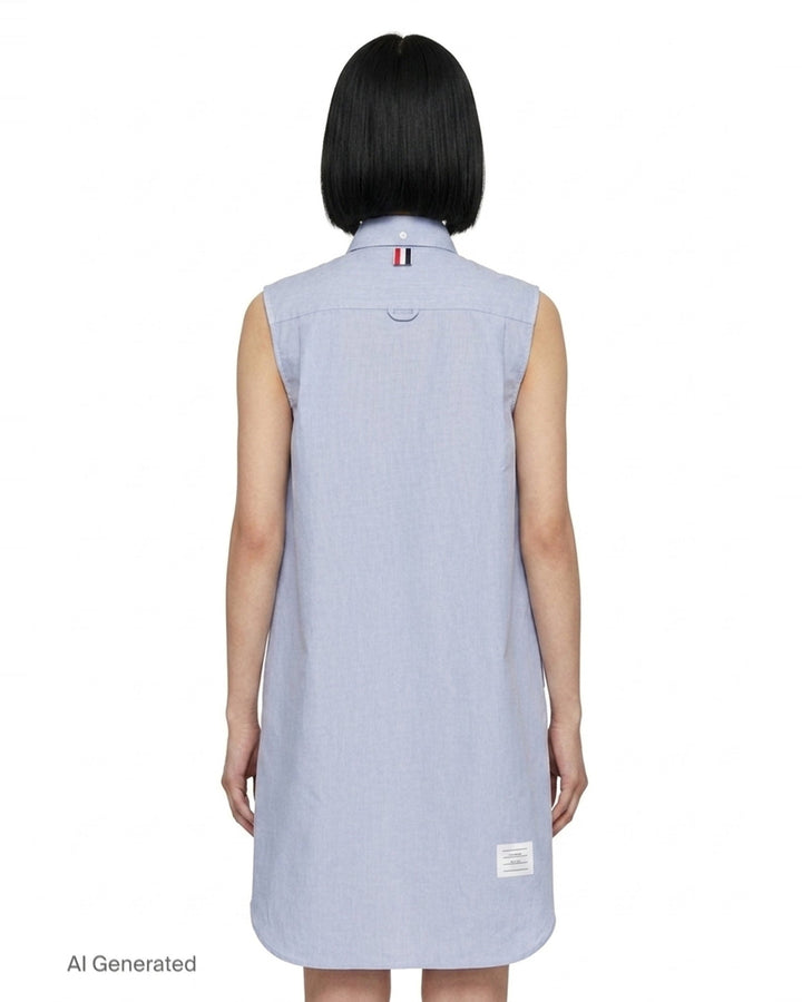 Oversized Sleeveless Shirt Dress | Thom Browne | Club21 - back