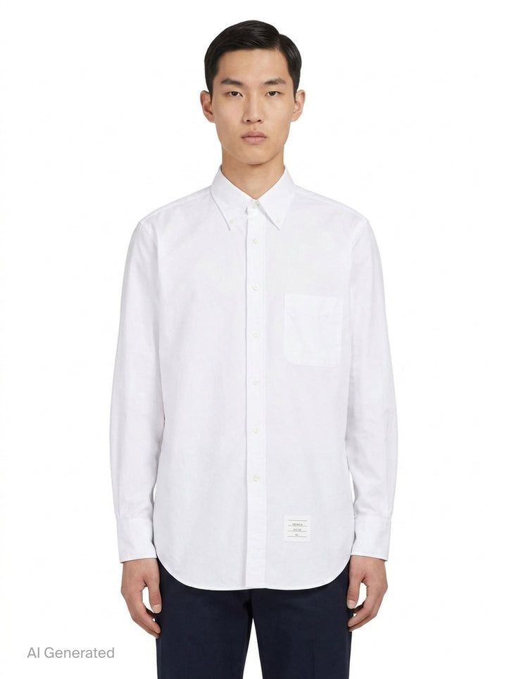 Oxford Classic Long Sleeve Shirt | Thom Browne | Club21 - front