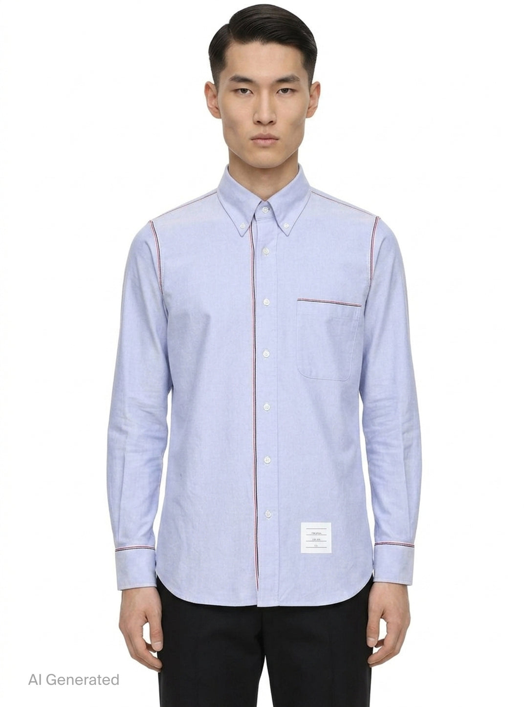 Oxford Grosgrain Framing Shirt | Thom Browne | Club21 - front