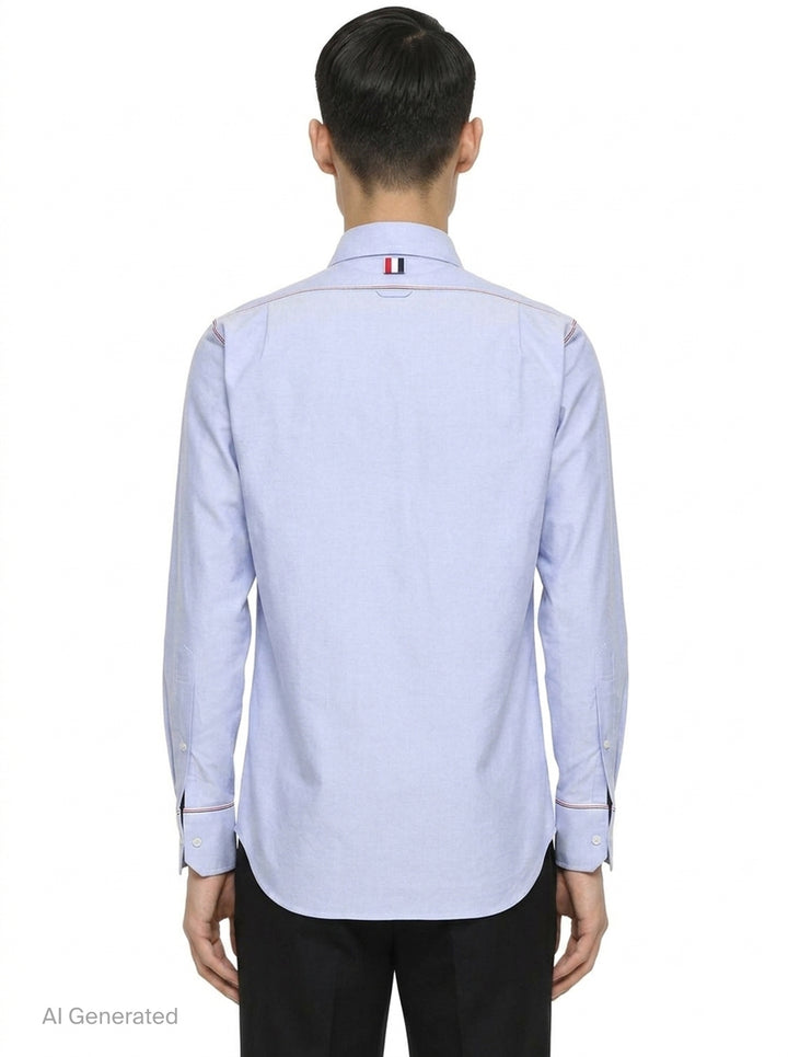 Oxford Grosgrain Framing Shirt | Thom Browne | Club21 - back