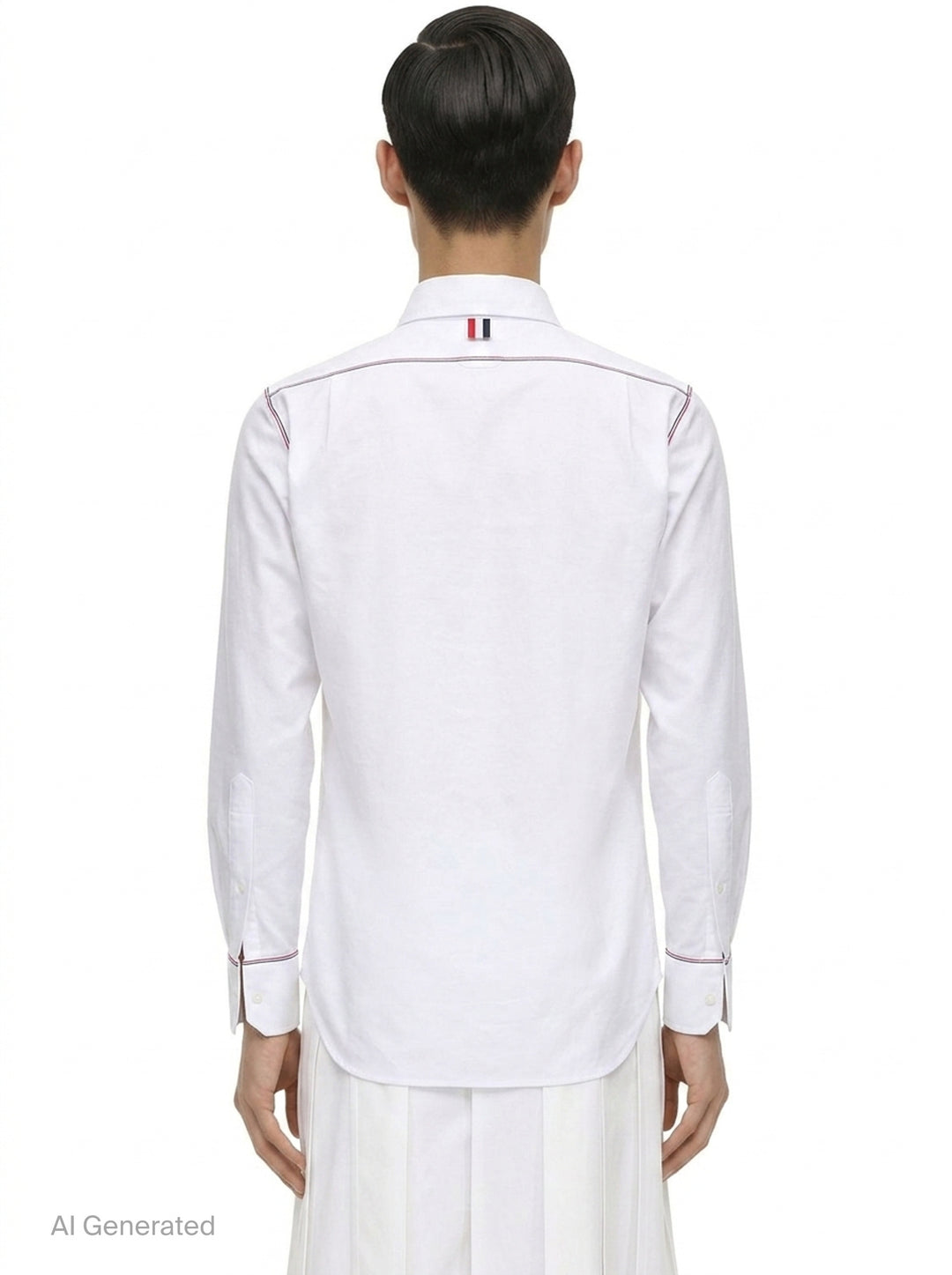 Oxford Grosgrain Framing Shirt | Thom Browne | Club21 - back