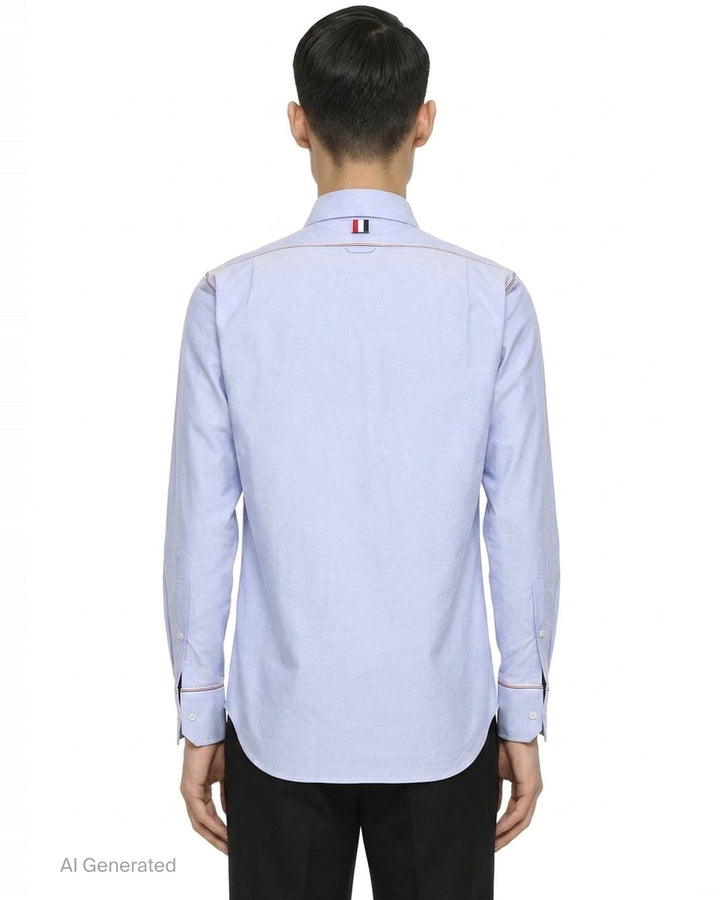Oxford Grosgrain Framing Shirt | Thom Browne | Club21 - back