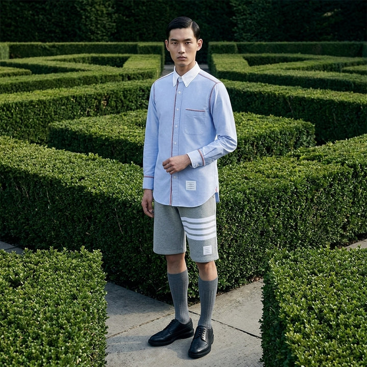 Oxford Grosgrain Framing Shirt | Thom Browne | Club21 - lifestyle
