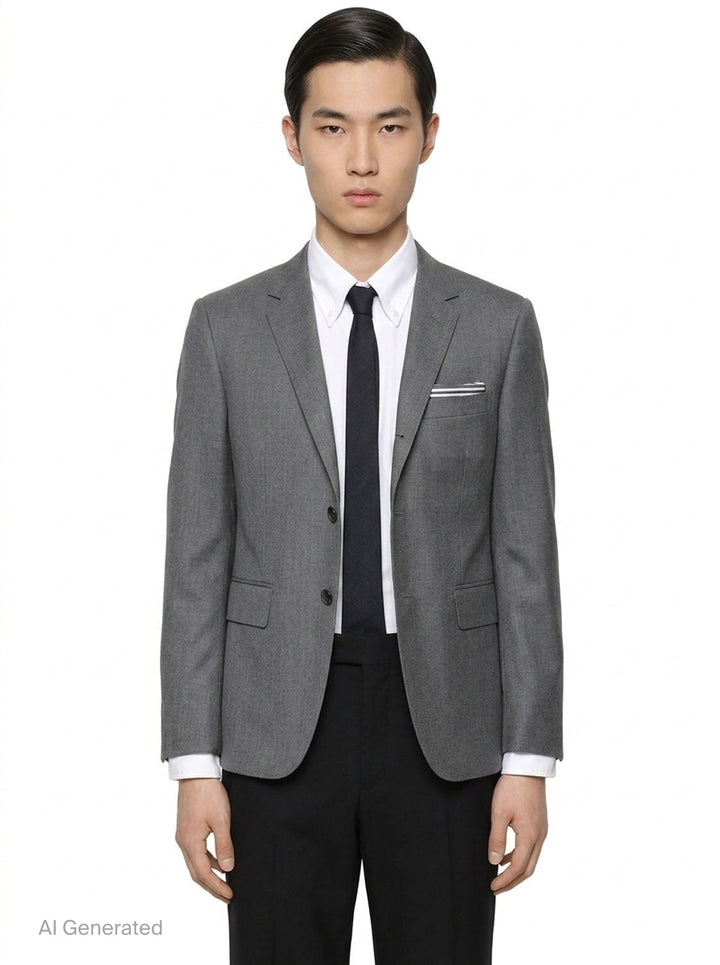 Oxford Grosgrain Placket Shirt | Thom Browne | Club21 - front