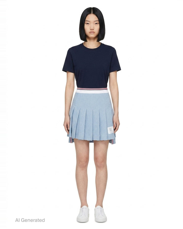 Pleated Mini Skirt | Thom Browne | Club21 - front