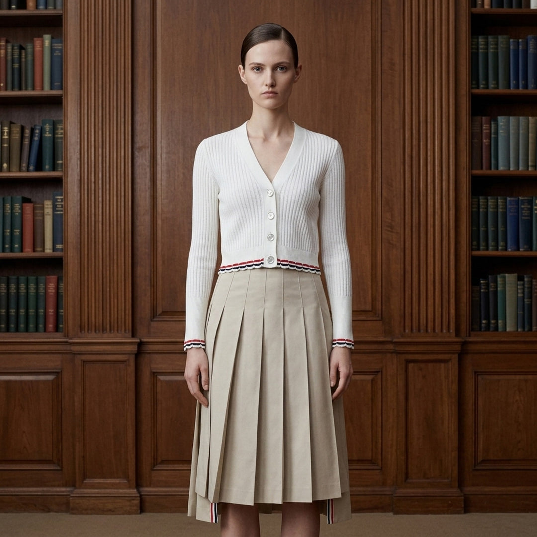Pointelle Rib Stitch Cardigan | Thom Browne | Club21 - lifestyle