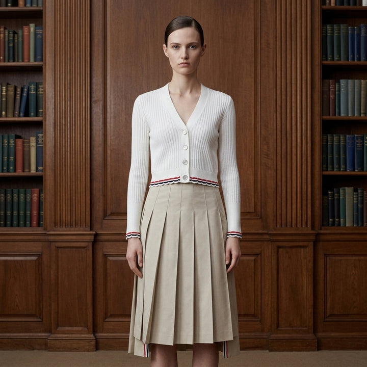 Pointelle Rib Stitch Cardigan | Thom Browne | Club21 - lifestyle